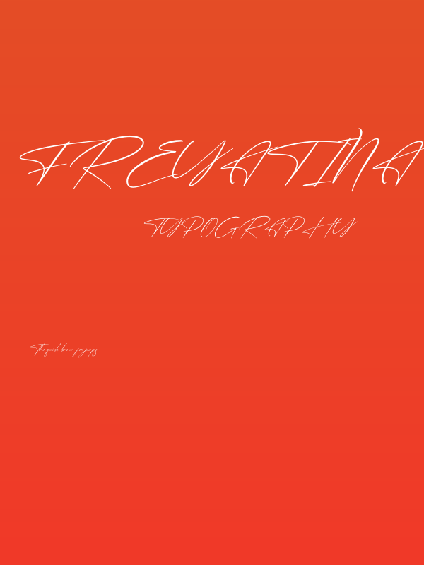 Freyatina Pelgona Italic Poster