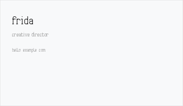 Frida01 Business Card