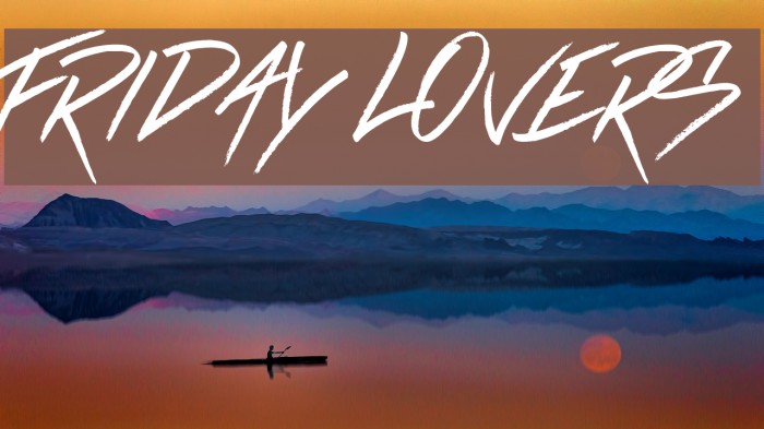 Friday Lovers Caratteri examples