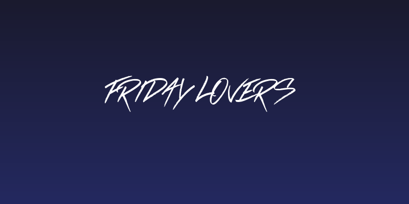 Friday Lovers Social Header