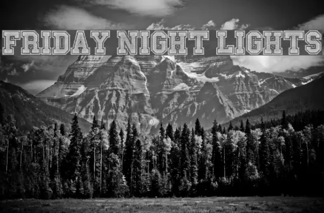 Friday Night Lights Font examples