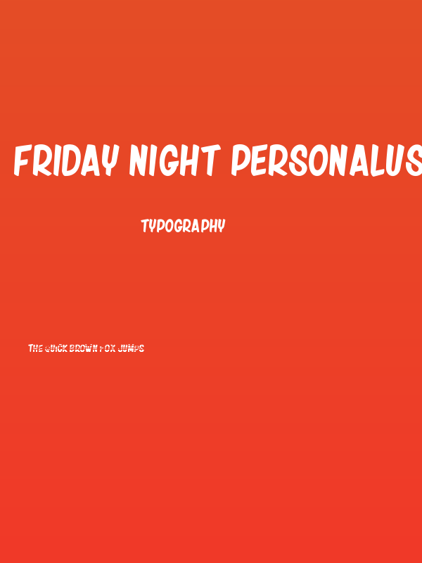 Friday Night_PersonalUseOnly Poster