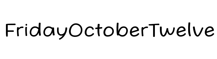 Friday October Twelve  Fuentes Gratis Descargar