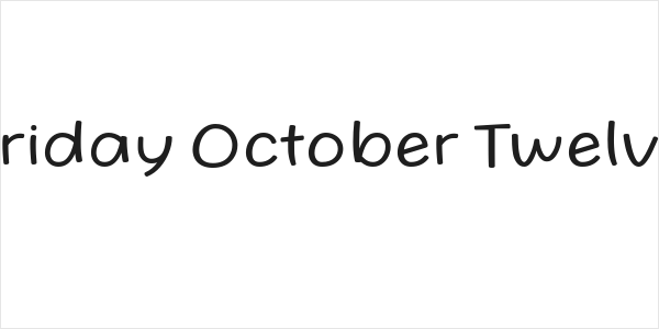 Friday October Twelve Logo