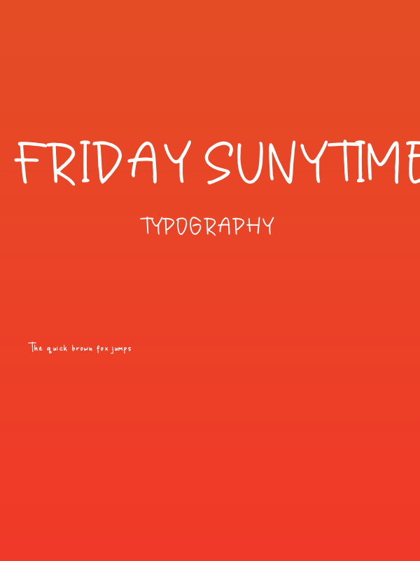 Friday Sunytime Poster