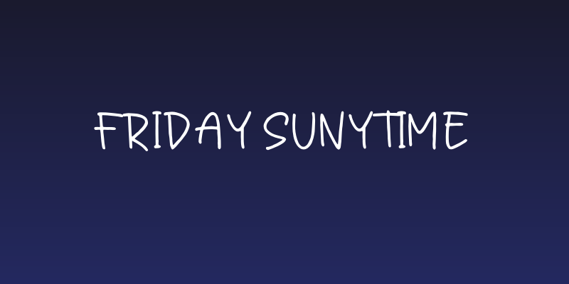 Friday Sunytime Social Header