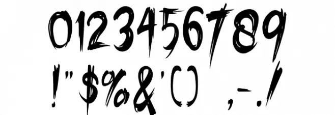 Friday Terror Font OTHER CHARS