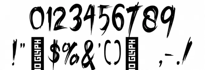 Friday Terror Font OTHER CHARS