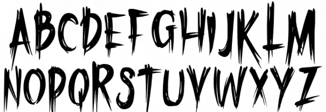 Friday Terror Schriftart Groß