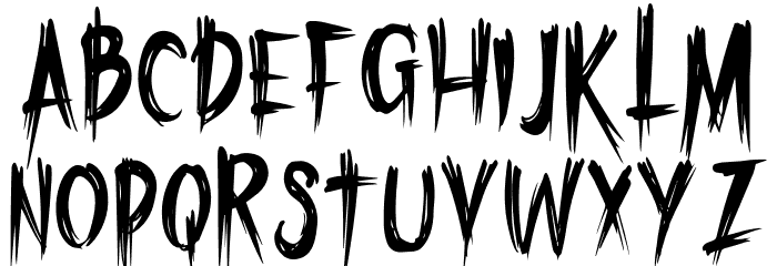 Friday Terror Font LOWERCASE