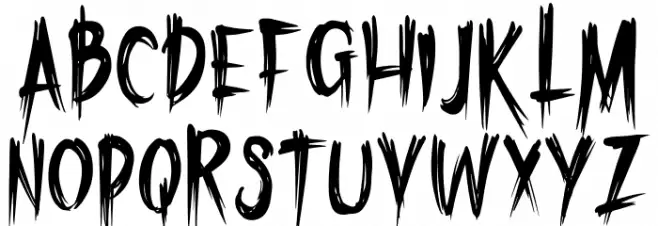 Friday Terror Шрифта ВЕРХНИЙ