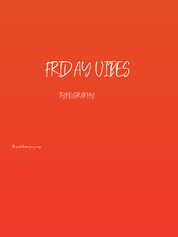 Friday Vibes Poster