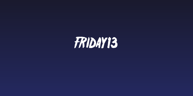 Friday13 Social Header