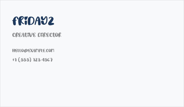 Friday2 Business Card