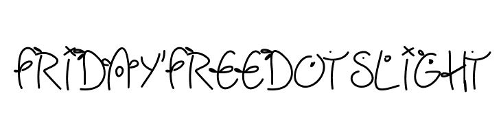Fridayfreedotslight Font