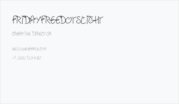 Fridayfreedotslight Business Card