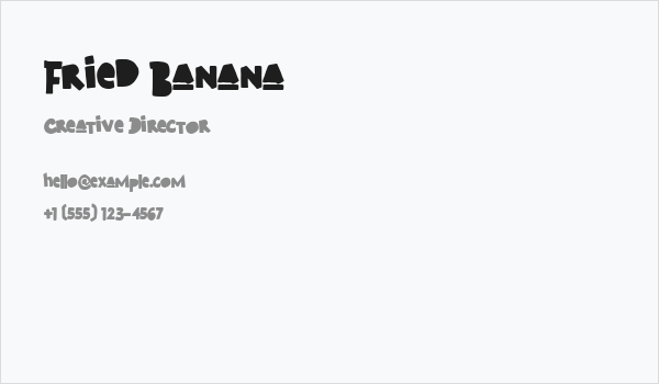 Fried Banana Business Card