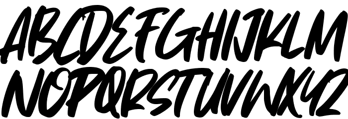 Fried Cassava Font UPPERCASE