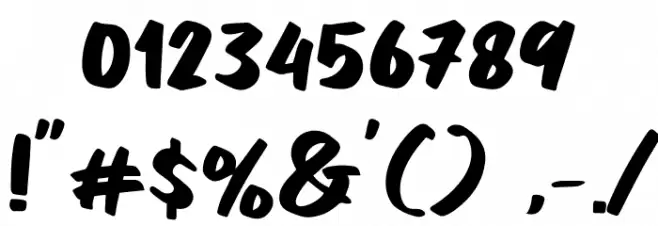 Fried Chicken Font OTHER CHARS