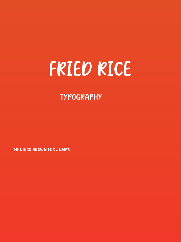 Fried Rice Poster