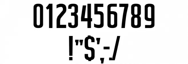Friedrich Condensed Font OTHER CHARS