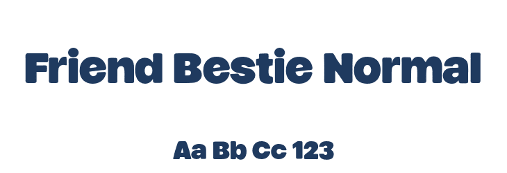 Friend Bestie Normal Font Preview