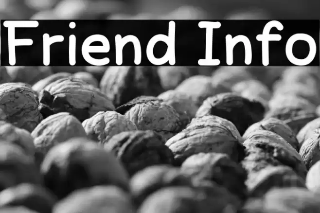 Friend Info Шрифта examples