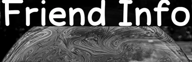 Friend Info Шрифта examples