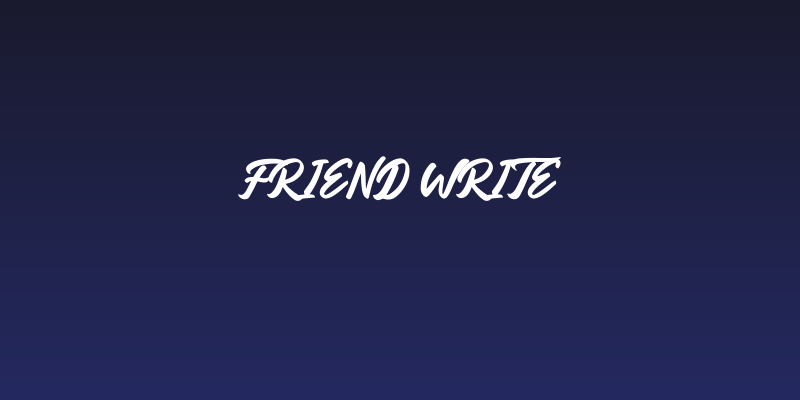 Friend Write Social Header