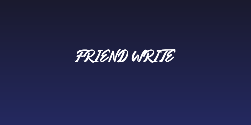 Friend Write Social Header