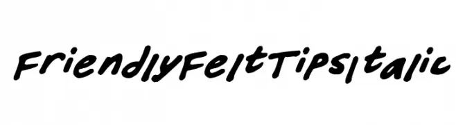 Friendly Felt Tips Italic  免费字体下载