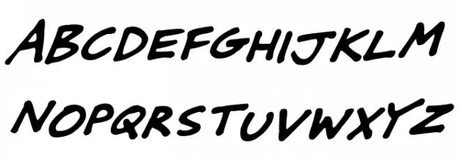 Friendly Felt Tips Italic Шрифта ВЕРХНИЙ