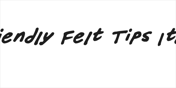 Friendly Felt Tips Italic Logo