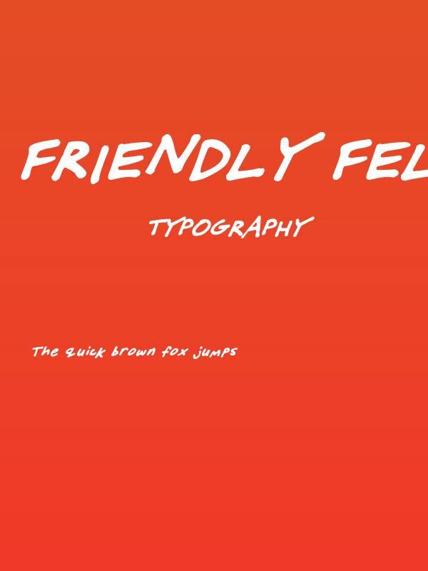 Friendly Felt Tips Italic Poster