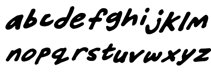 Friendly Felt Tips Italic Font LOWERCASE