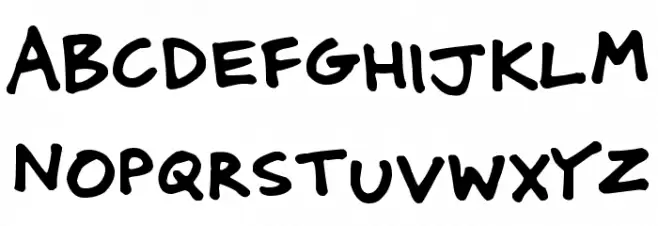 Friendly Felt Tips Schriftart Groß