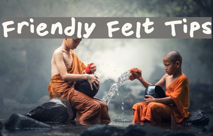 Friendly Felt Tips Font examples