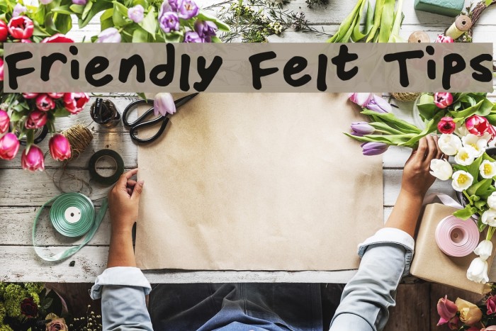 Friendly Felt Tips Font examples