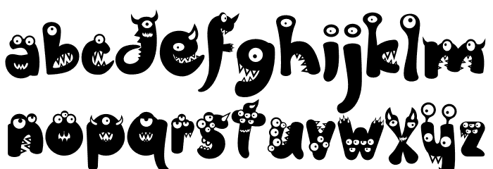 Friendly Monster Font LOWERCASE