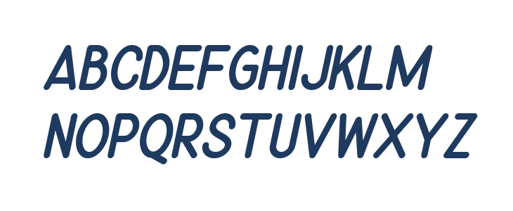Friendly Sans Italic Uppercase