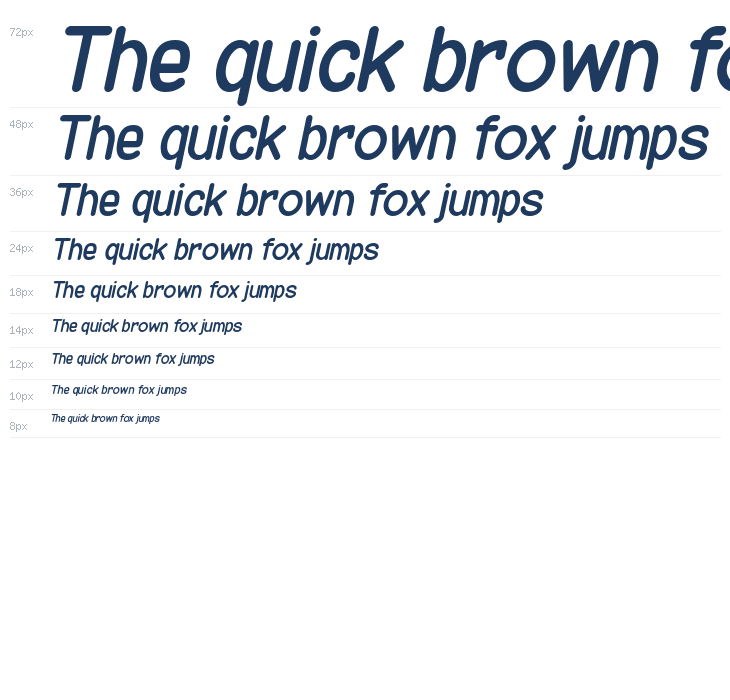 Friendly Sans Italic Waterfall