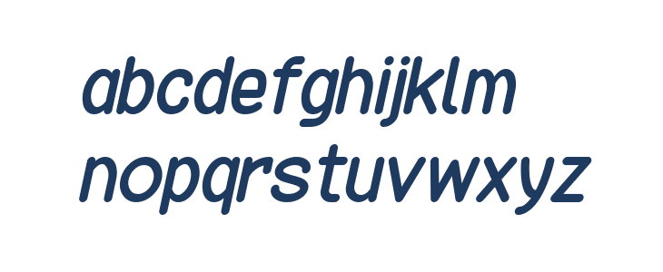Friendly Sans Italic Lowercase