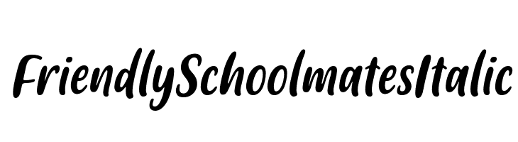 Friendly Schoolmates Italic  Frei Schriftart Herunterladen