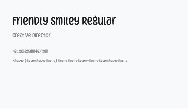 Friendly Smiley Regular Business Card