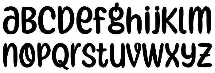 Friendly Smiley Regular Font LOWERCASE