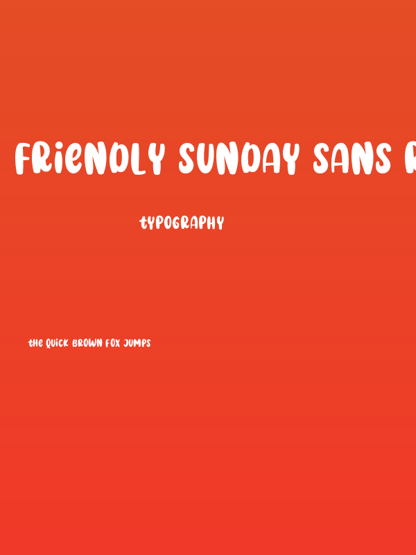 Friendly Sunday Sans Regular Poster
