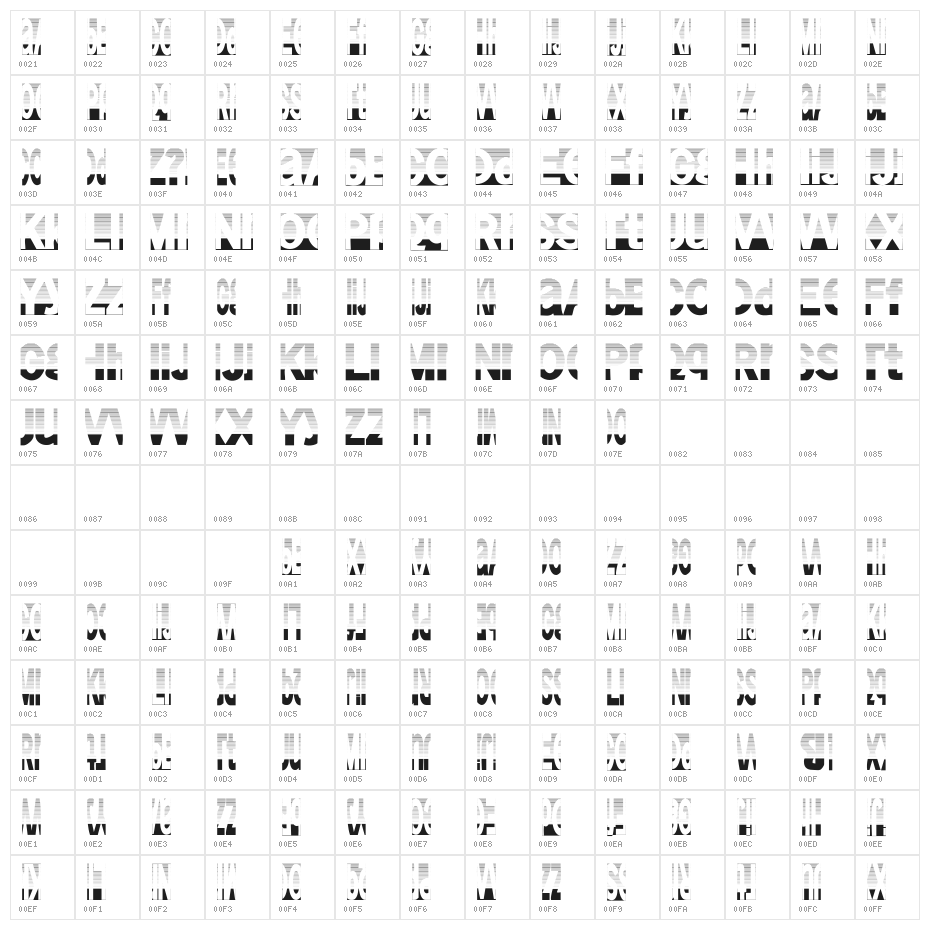 FriendlyFireDust Character Map