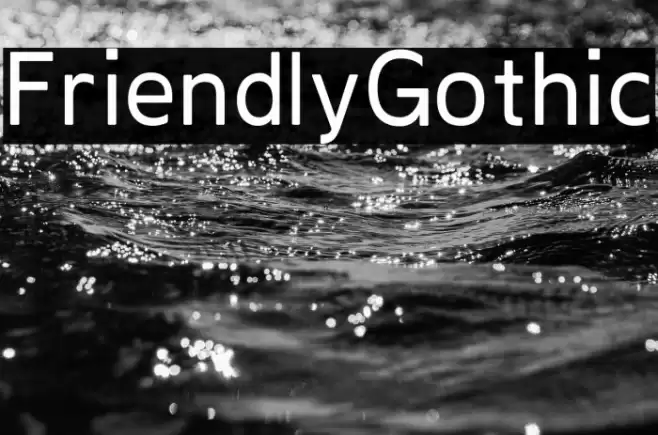 FriendlyGothic Шрифта examples