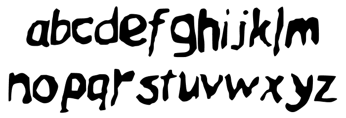 Friendly_Ghost Font LOWERCASE