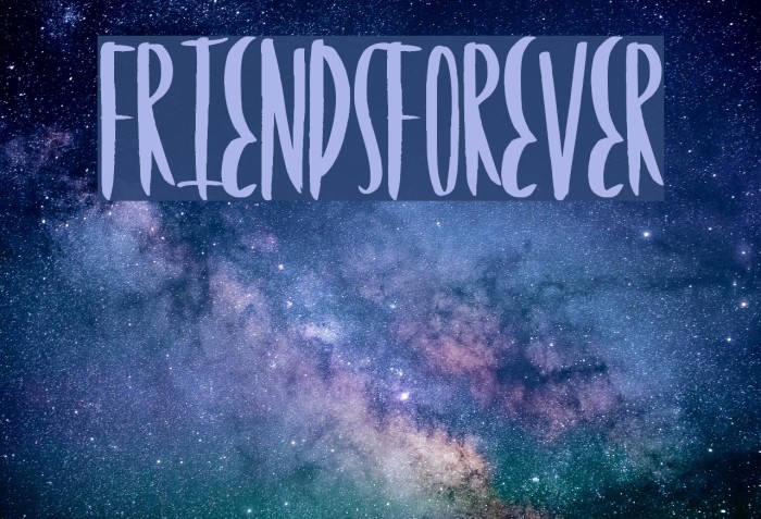 FriendsForever Font examples